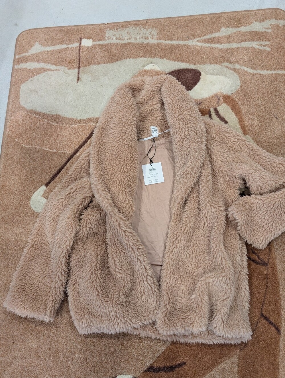 Somedays Lovin Camel Teddy Plush Jacket